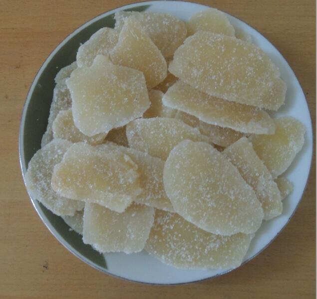 crystallzied ginger natural shape sliced