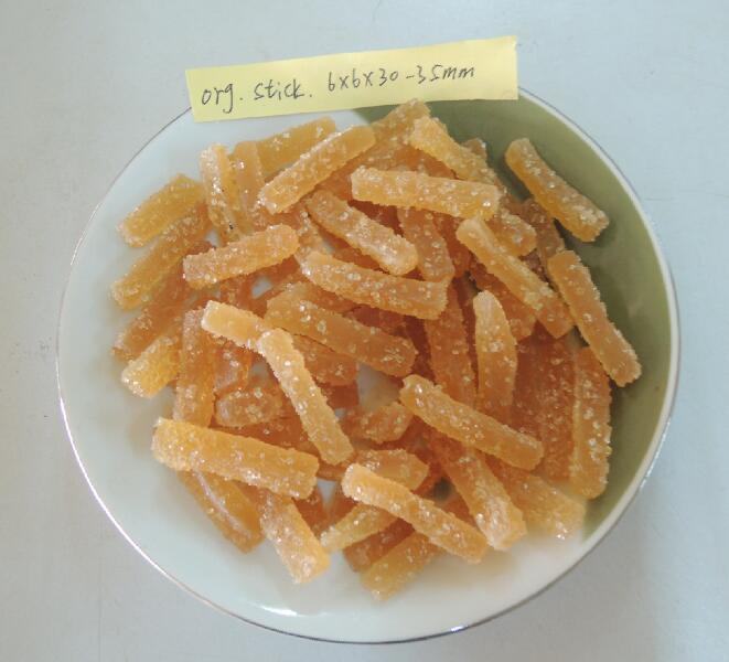 organic crystallized ginger strips 6x6x30-35mm
